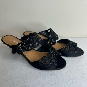 J.Renee Black Heeled Sandals